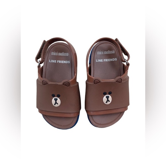 Mini Melissa Size 7 Brown Bear Sandals - Picture 1 of 6